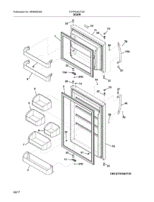 Door parts for Frigidaire Refrigerator FGTR1842TD0 from AppliancePartsPros.com