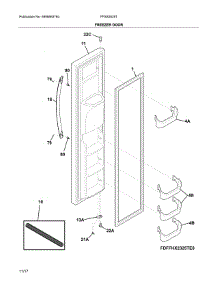 Freezer Door parts for Frigidaire Refrigerator FFSS2625TP0 from AppliancePartsPros.com