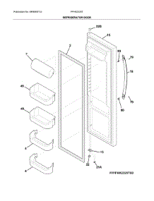 Refrigerator Door parts for Frigidaire Refrigerator FFHX2325TP0 from AppliancePartsPros.com