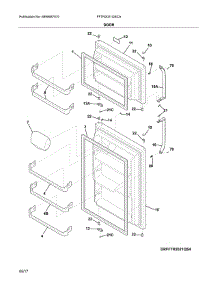 Door parts for Frigidaire Refrigerator FFTR2021QSCA from AppliancePartsPros.com