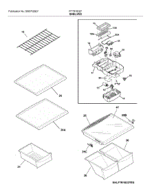 Shelves parts for Frigidaire Refrigerator FFTR1832TP0 from AppliancePartsPros.com
