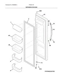Refrigerator Door parts for Frigidaire Refrigerator FFSS2315TP0 from AppliancePartsPros.com