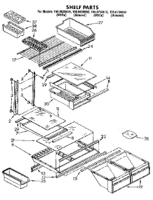 Shelf parts for Kenmore Refrigerator 106.9638680 (1069638680, 106 9638680) from AppliancePartsPros.com