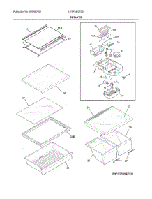 Shelves parts for Frigidaire Refrigerator LGTR1842TD0 from AppliancePartsPros.com