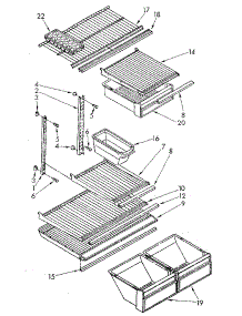 Shelf parts for Kenmore Refrigerator 106.9610583 (1069610583, 106 9610583) from AppliancePartsPros.com