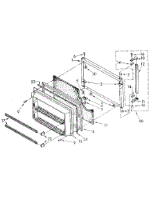 Freezer Door parts for Kenmore Refrigerator 106.9610583 (1069610583, 106 9610583) from AppliancePartsPros.com