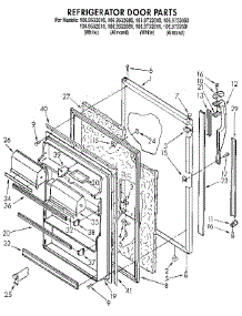 Refrigerator Door parts for Kenmore Refrigerator 106.9732680 (1069732680, 106 9732680) from AppliancePartsPros.com
