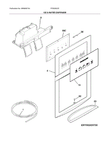 Ice & Water Dispenser parts for Frigidaire Refrigerator FFSS2625TE0 from AppliancePartsPros.com