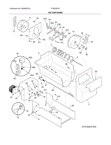 Ice Container parts for Frigidaire Refrigerator FFSS2625TE0 from AppliancePartsPros.com