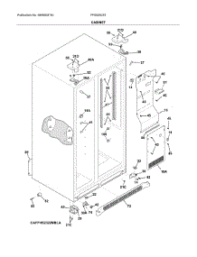 Cabinet parts for Frigidaire Refrigerator FFSS2625TE0 from AppliancePartsPros.com