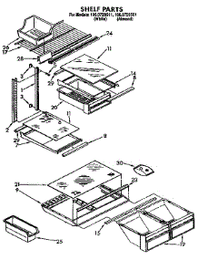 Shelf parts for Kenmore Refrigerator 106.9728581 (1069728581, 106 9728581) from AppliancePartsPros.com