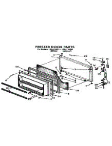 Freezer Door parts for Kenmore Refrigerator 106.9728581 (1069728581, 106 9728581) from AppliancePartsPros.com