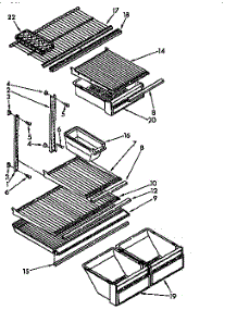 Shelf parts for Kenmore Refrigerator 106.9610514 (1069610514, 106 9610514) from AppliancePartsPros.com