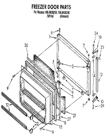Freezer Door parts for Kenmore Refrigerator 106.9638280 (1069638280, 106 9638280) from AppliancePartsPros.com
