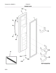 Freezer Door parts for Frigidaire Refrigerator FFSS2615TE0 from AppliancePartsPros.com