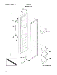 Freezer Door parts for Frigidaire Refrigerator FFSS2325TE0 from AppliancePartsPros.com