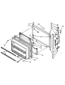 Freezer Door parts for Kenmore Refrigerator 106.9610681 (1069610681, 106 9610681) from AppliancePartsPros.com