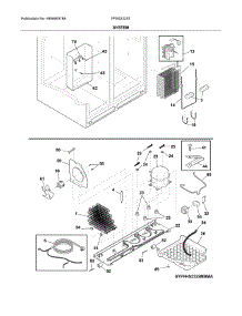 System parts for Frigidaire Refrigerator FFSS2325TE0 from AppliancePartsPros.com