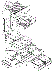 Shelf parts for Kenmore Refrigerator 106.9712680 (1069712680, 106 9712680) from AppliancePartsPros.com
