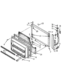 Freezer Door parts for Kenmore Refrigerator 106.9712680 (1069712680, 106 9712680) from AppliancePartsPros.com