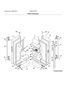 Fresh Food Door parts for Frigidaire Refrigerator FPBC2277RFB from AppliancePartsPros.com