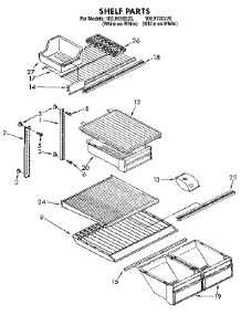 Shelf parts for Kenmore Refrigerator 106.9630220 (1069630220, 106 9630220) from AppliancePartsPros.com