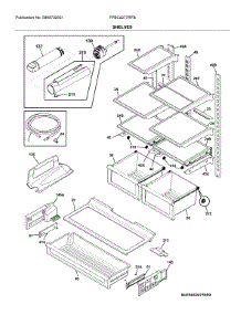 Shelves parts for Frigidaire Refrigerator FPBC2277RFB from AppliancePartsPros.com