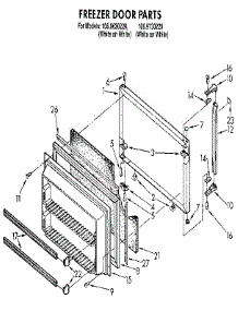 Freezer Door parts for Kenmore Refrigerator 106.9630220 (1069630220, 106 9630220) from AppliancePartsPros.com