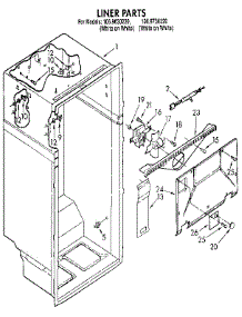 Liner parts for Kenmore Refrigerator 106.9630220 (1069630220, 106 9630220) from AppliancePartsPros.com