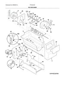 Ice Container parts for Frigidaire Refrigerator FFHX2325TM0 from AppliancePartsPros.com