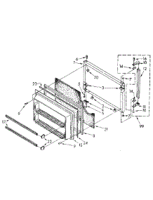 Freezer Door parts for Kenmore Refrigerator 106.9610582 (1069610582, 106 9610582) from AppliancePartsPros.com