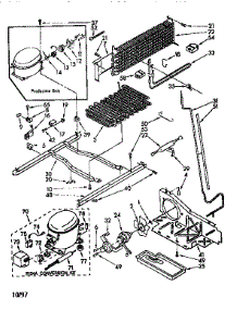 Unit parts for Kenmore Refrigerator 106.9610582 (1069610582, 106 9610582) from AppliancePartsPros.com