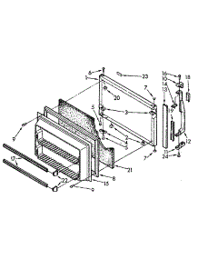 Freezer Door parts for Kenmore Refrigerator 106.9612680 (1069612680, 106 9612680) from AppliancePartsPros.com