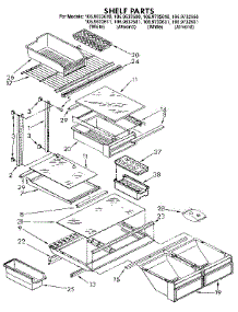 Shelf parts for Kenmore Refrigerator 106.9732681 (1069732681, 106 9732681) from AppliancePartsPros.com