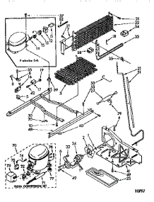 Unit parts for Kenmore Refrigerator 106.9710512 (1069710512, 106 9710512) from AppliancePartsPros.com