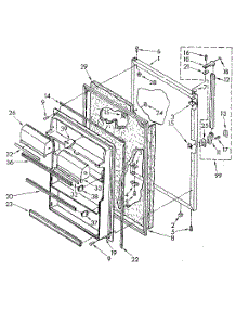 Refrigerator Door parts for Kenmore Refrigerator 106.9710512 (1069710512, 106 9710512) from AppliancePartsPros.com