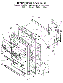 Refrigerator Door parts for Kenmore Refrigerator 106.9730580 (1069730580, 106 9730580) from AppliancePartsPros.com