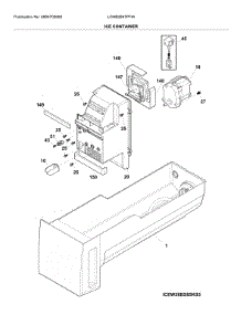Ice Container parts for Frigidaire Refrigerator LGHB2867PFIA from AppliancePartsPros.com