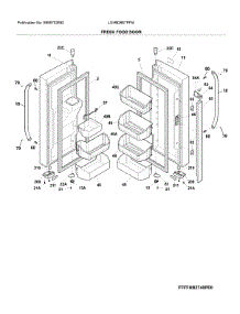Fresh Food Door parts for Frigidaire Refrigerator LGHB2867PFIA from AppliancePartsPros.com