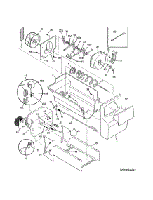 Ice Container parts for Frigidaire Refrigerator FFHS2322MWD from AppliancePartsPros.com
