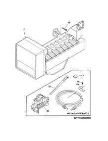 Ice Maker parts for Frigidaire Refrigerator FFHS2322MWD from AppliancePartsPros.com