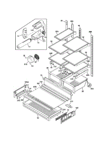 Shelves parts for Frigidaire Refrigerator FGHB2735NP0 from AppliancePartsPros.com