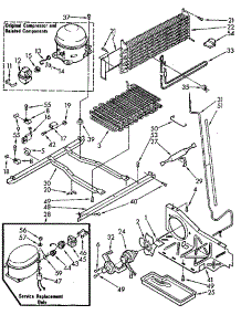 Unit parts for Kenmore Refrigerator 106.9612610 (1069612610, 106 9612610) from AppliancePartsPros.com