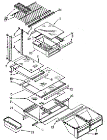 Shelf parts for Kenmore Refrigerator 106.9612610 (1069612610, 106 9612610) from AppliancePartsPros.com