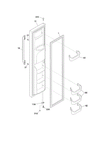 Freezer Door parts for Frigidaire Refrigerator FFHS2322MBC from AppliancePartsPros.com