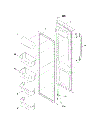 Refrigerator Door parts for Frigidaire Refrigerator FFHS2322MBC from AppliancePartsPros.com