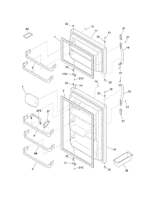 Doors parts for Frigidaire Refrigerator MRTD18V5MW0 from AppliancePartsPros.com