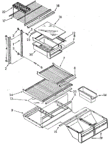 Shelf parts for Kenmore Refrigerator 106.9600580 (1069600580, 106 9600580) from AppliancePartsPros.com
