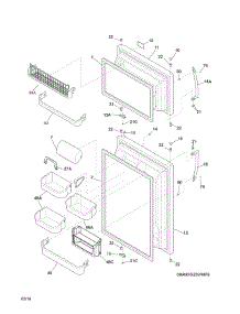 Doors parts for Frigidaire Refrigerator MRTG23V9RF0 from AppliancePartsPros.com