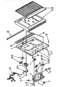 Compartment Separator parts for Kenmore Refrigerator 106.9710515 (1069710515, 106 9710515) from AppliancePartsPros.com